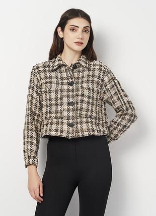 Піджак вʼязаний zara жакет куртка