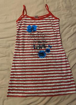 Туніка сарафан плаття сукня майка в поломку нова хлопок бавовна для сну