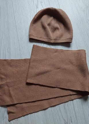 Новий набір шапка+ шарф ,бєж