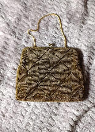 Сумочка вышита бисером винтаж