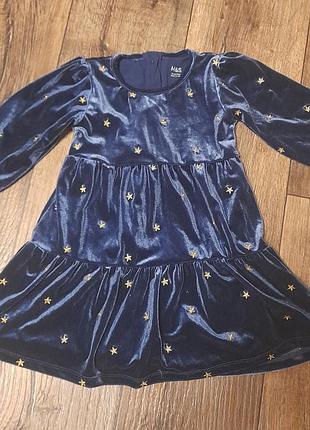 Платье для девочки с вышитыми звездами на 18 месяцев - 2 года