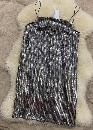 Вечірня святкова новорічна сукня блискуча з блискітками на фотосесію