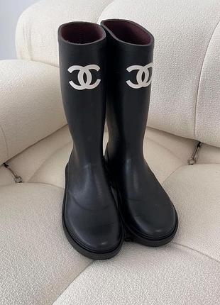 Гумові чоботи chanel rain boots