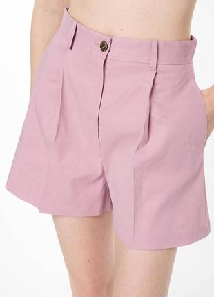 Шорты из хлопка и льна la redoute