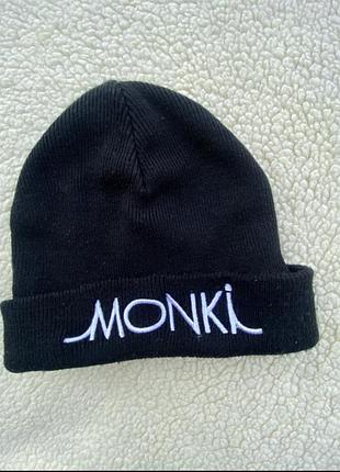 Шапка фірмова монкі monki  чорна
