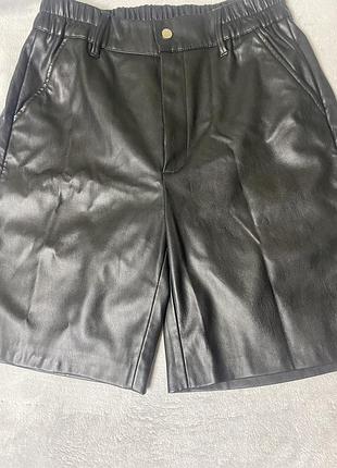 Теплі шкіряні шорти 2