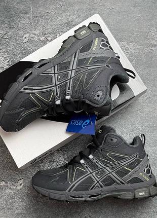 Кроссовки мужские asics gel-kahana 8 mid grey (мех + gore-tex)