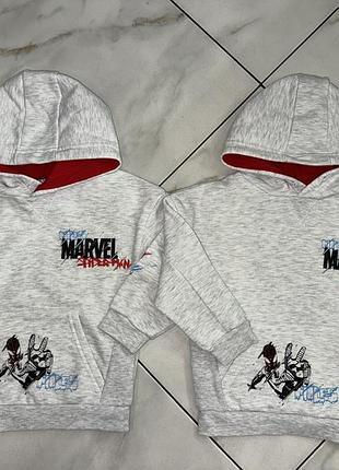 Коттоновое худи спортивная кофта marvel spider man 3-4 года (98-104 см