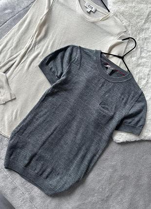 Серая футболка шерсть gap