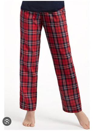 Пижамные брюки в клетку тартан размер 14 хлопок