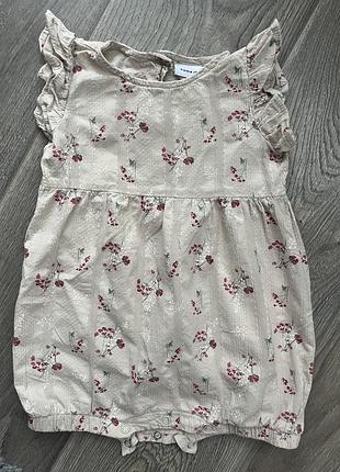 Ромпер в рослинний принт 80 см 1 рочок