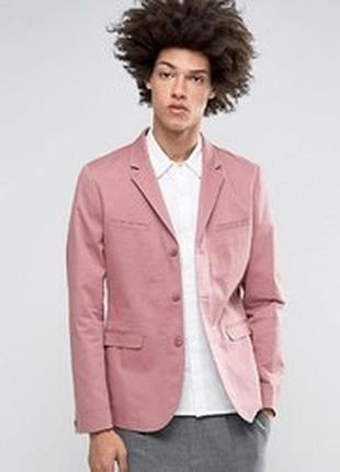 Новий рожевий чоловічий піджак asos