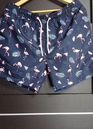 Шорты с фламинго мужские