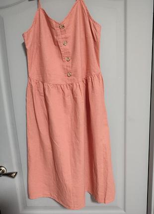Легкий новый сарафан, лен 50%.