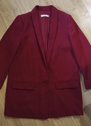 Пиджак бордовый mango