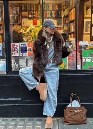 Шуба кролик натуральный мех