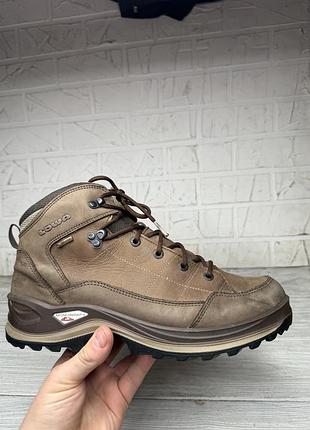 Кожаные коричневые ботинки lowa bormio gtx gore-tex 42-42.5 р
