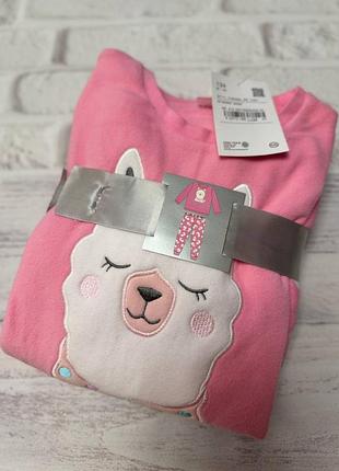 Пижама для девочки из супермягкого микрофлиса c&amp;a, размер 134