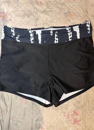 Стильные короткие шорты купальник в бассейн пляж на тренировки фитнес спорт большой размер