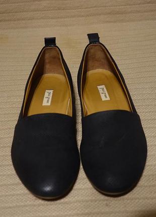 Отличные мягкие кожаные лоферы цвета деним paul green австрия. 6 р ( 25 см.)