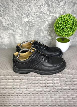 Clarks active air ботинки туфли 42 размер кожаные черные