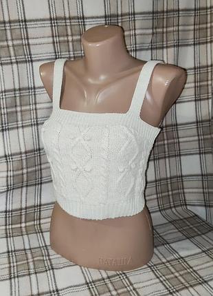 Кроп топ топик вязаный