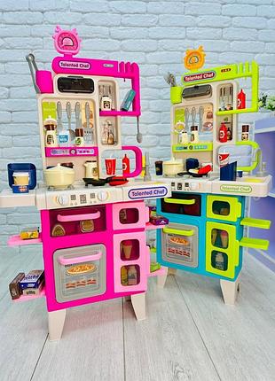 Дитяча велика рожева зелена кухня 101 см для дітей подарунок на миколая на день народження на різдво на нови йрік