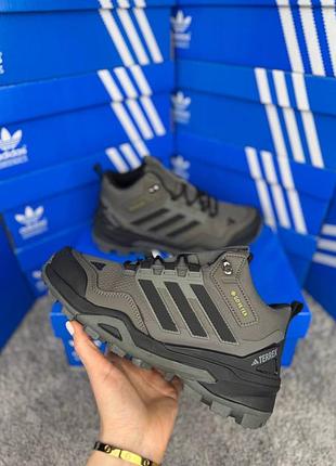 Зимові чоловічі кросівки adidas terrex fur grey brown (хутро) 41-42-43-44-45-46