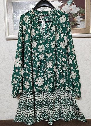 Вискозное платье - туника оверсайз, размер 50-54