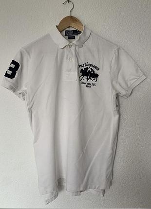 Чоловіче біле поло футболка ральф лорен polo ralph lauren