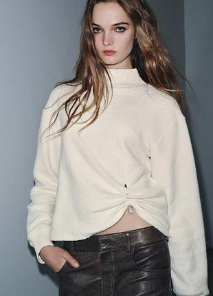 Жіночий світшот zara в рубчик брош