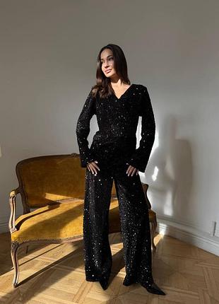Изысканный комбез из пайеток на велюре❤️‍🔥