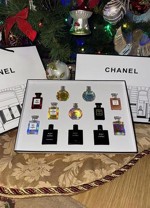 Лімітований набір міні парфумів chanel шанель набор духов на подарок подарунок