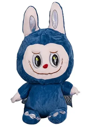 Подушка-іграшка labubu blue dragon з пледом 100*180 см