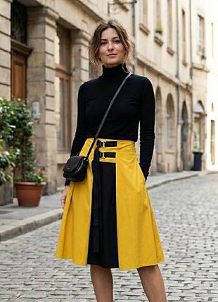 Італія! оригінальна комбінована спідниці міді довжини