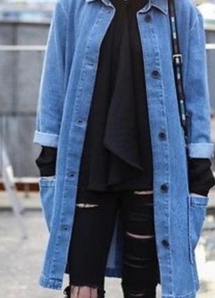 Новый джинсовый тренч, жакет, джинсовка оверсайз