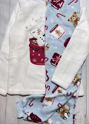 Тепла плюшева піжама primark для дівчинки
