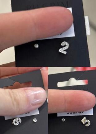 Сережки pilgrim з цифрами