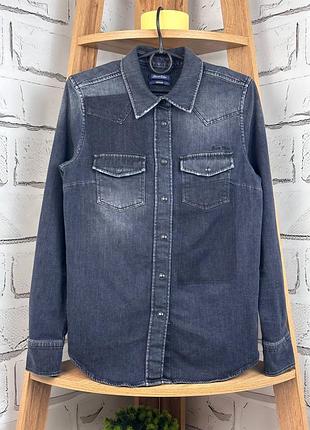 Женская джинсовая рубашка jacob cohen серая размер xs-s