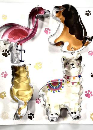 Формочки фігурні для печива "тваринки" 4 шт