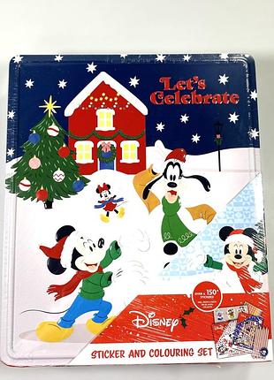 Новогодний набор для рисования и творчества в металлической упаковке disney міккі маус