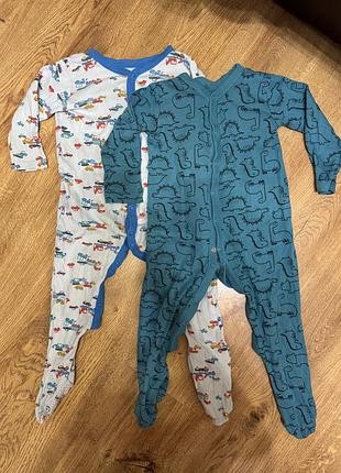 Піжама чоловічок набір чоловічків комбез для сну на малюка від 78 до 90 см