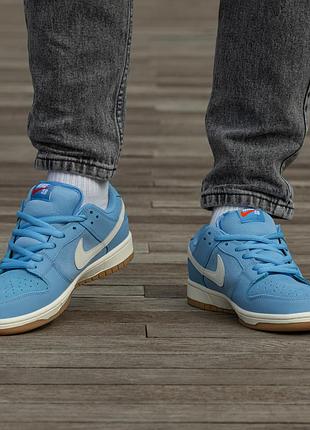 Кросівки nike sb dunk pro blue white 3