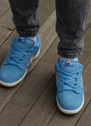 Кросівки nike sb dunk pro blue white 4