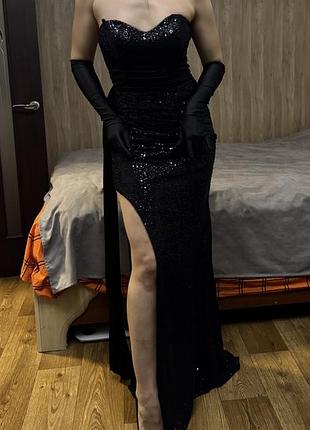 Сукня вечірня випускна з паєтками