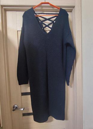 Брендовое вязаное платье next большого размера, 18