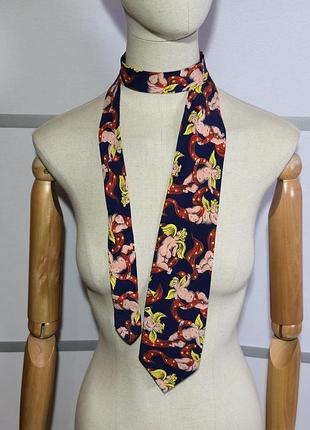 Производство швейцария шелковый темно-синий галстук с оригинальным принтом