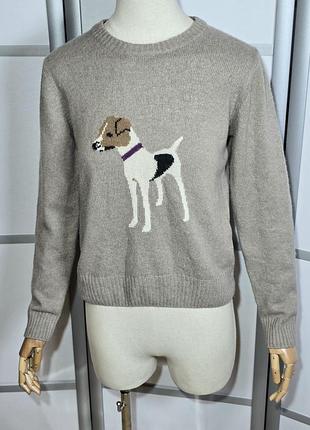Joules известный британский бренд теплый свитер с милым песиком