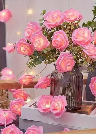 Гирлянда новогодняя розы