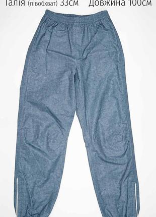 Спортивные штаны tcm детские подростковые водонепроницаемые со светоотражающими элементами размер 158/164 синие